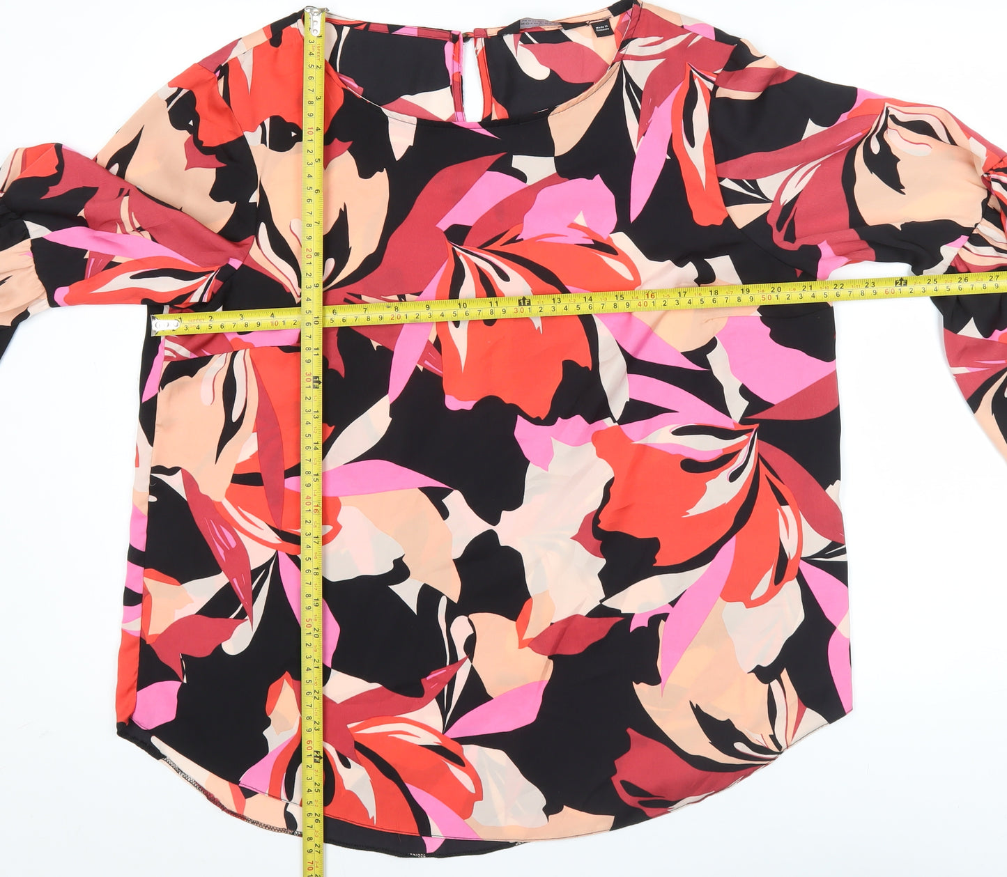 Dorothy Perkins Womens Multicolour Floral Blouse UK 18 Bell Sleeves
