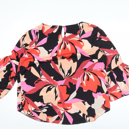 Dorothy Perkins Womens Multicolour Floral Blouse UK 18 Bell Sleeves