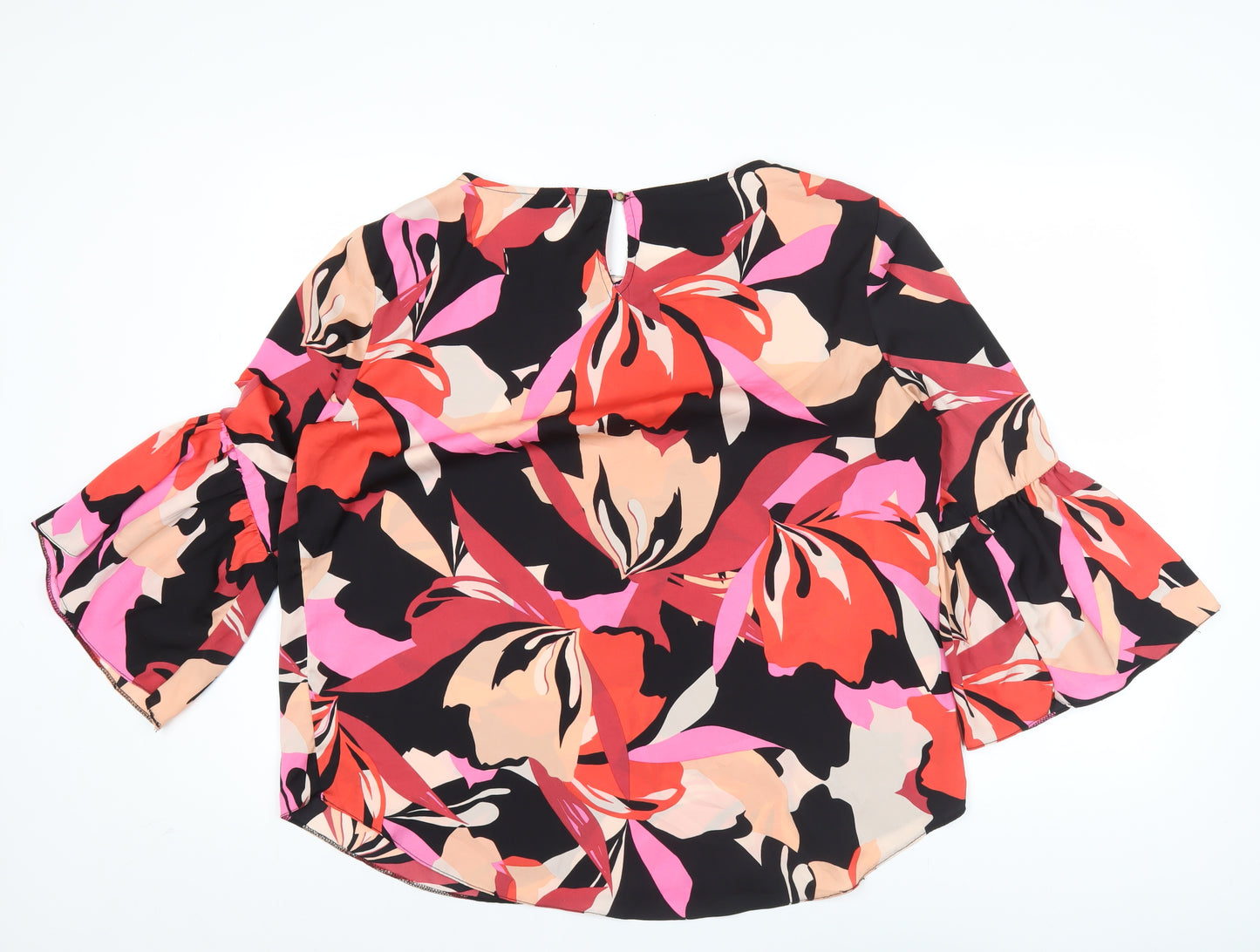 Dorothy Perkins Womens Multicolour Floral Blouse UK 18 Bell Sleeves