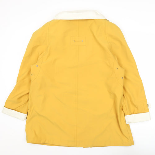First Avenue Classics Womens Yellow Size 14 Rain Coat Jacket Hooded