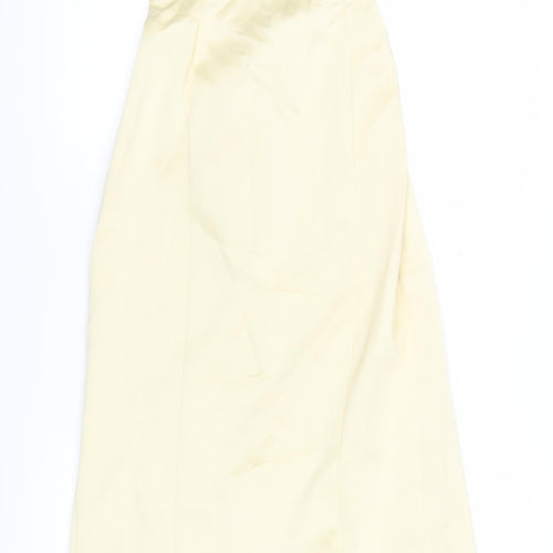 Zara Women Beige Strapless Bodycon Long Dress Size 12