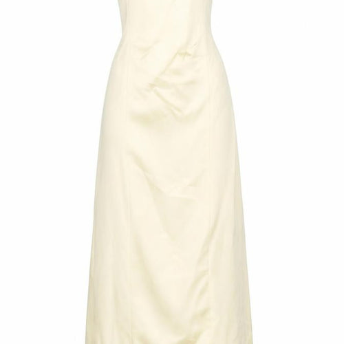 Zara Women Beige Strapless Bodycon Long Dress Size 12