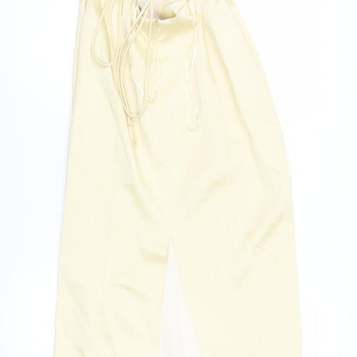 Zara Women Beige Strapless Bodycon Long Dress Size 12