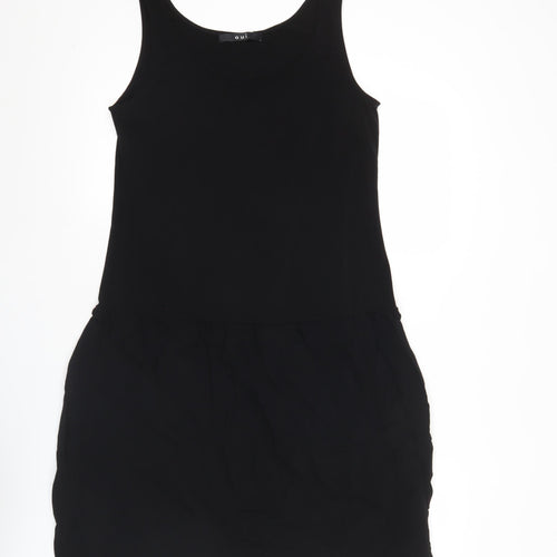 Oui Womens Black Tank Dress Size 14 Knee Length Sleeveless Scoop Neck