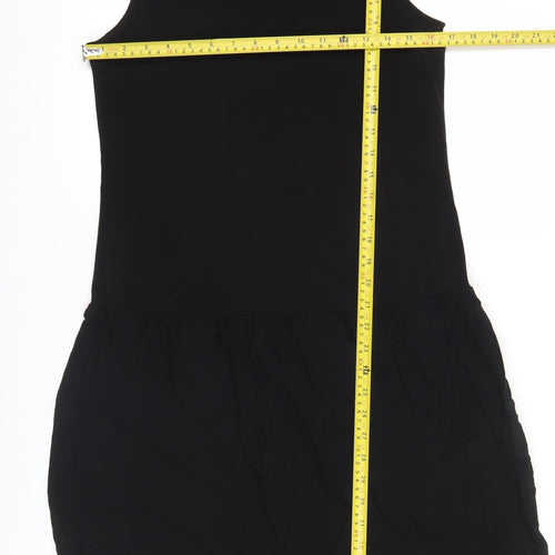 Oui Womens Black Tank Dress Size 14 Knee Length Sleeveless Scoop Neck