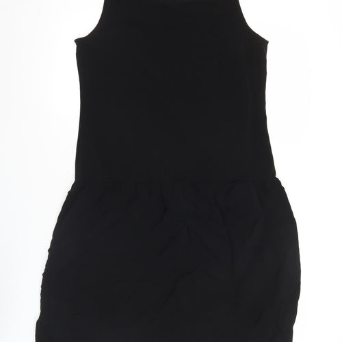 Oui Womens Black Tank Dress Size 14 Knee Length Sleeveless Scoop Neck