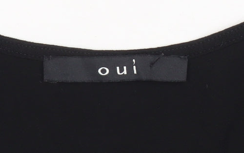Oui Womens Black Tank Dress Size 14 Knee Length Sleeveless Scoop Neck