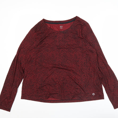 Marks and Spencer Women’s Red Animal Print Long Sleeve T-Shirt Size 18