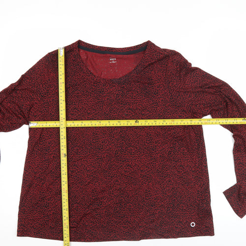 Marks and Spencer Women’s Red Animal Print Long Sleeve T-Shirt Size 18