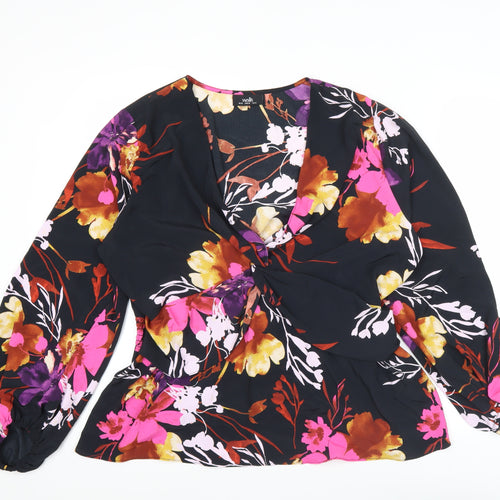 Wallis Women’s Multicoloured Floral Wrap Blouse UK 18