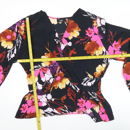 Wallis Women’s Multicoloured Floral Wrap Blouse UK 18