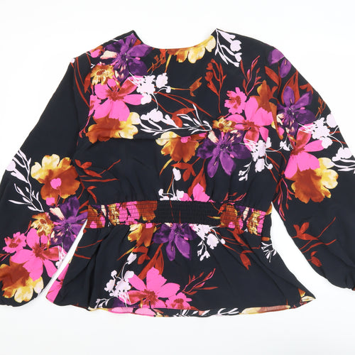 Wallis Women’s Multicoloured Floral Wrap Blouse UK 18