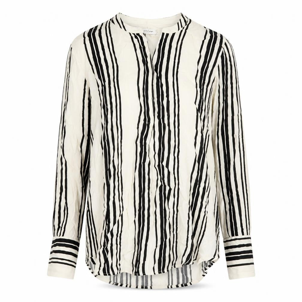 Marks and Spencer Autograph Women’s Black White Striped Blouse Size 14
