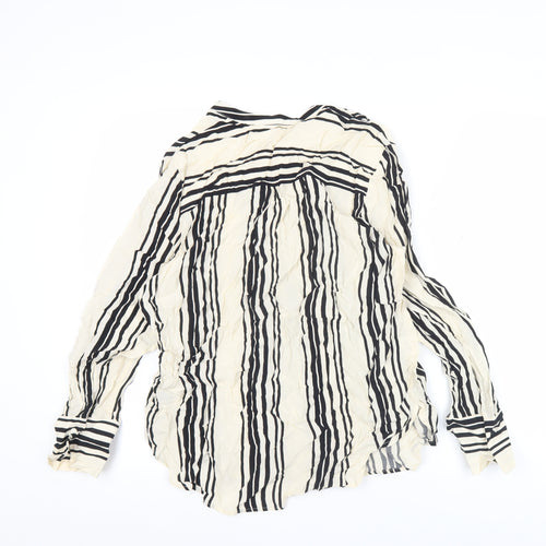 Marks and Spencer Autograph Women’s Black White Striped Blouse Size 14