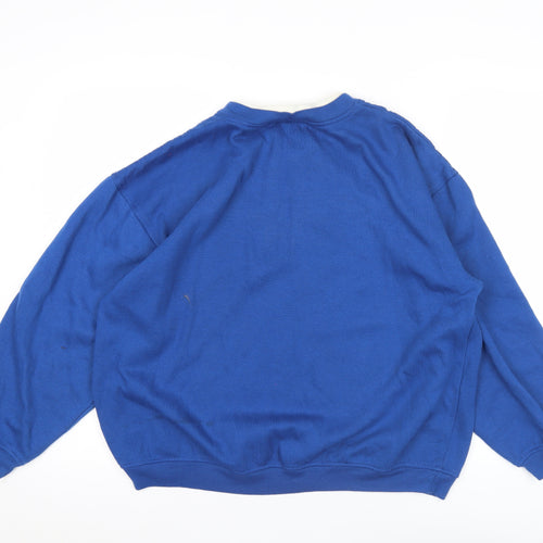 Basic Editions Women’s Blue Embroidered Sweatshirt Size S