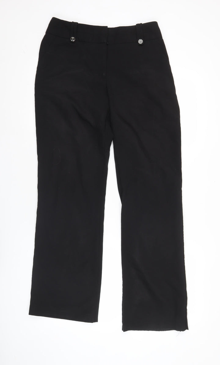 BHS Women’s Black Size 10 Straight Leg Dress Trousers Workwear