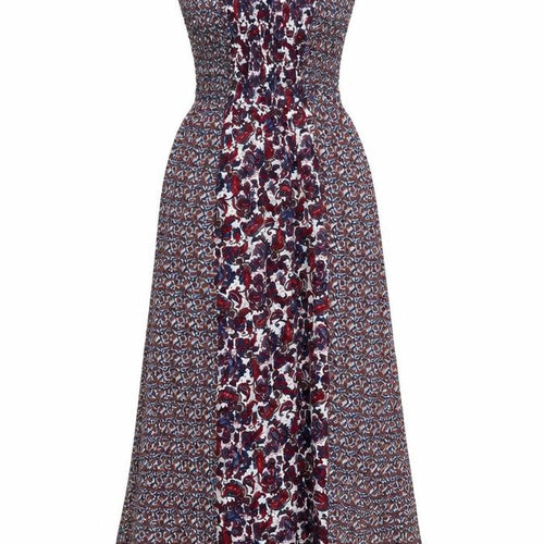 Japna Womens Multicoloured Paisley Midi A-Line Dress Size S
