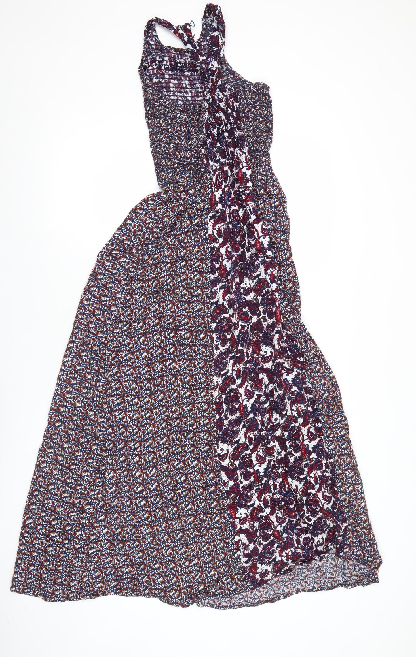 Japna Womens Multicoloured Paisley Midi A-Line Dress Size S