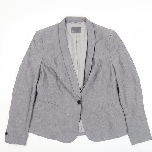 Papaya Women’s Grey Blazer Size 14 Classic Work Office Jacket