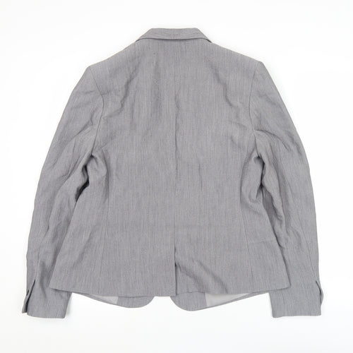 Papaya Women’s Grey Blazer Size 14 Classic Work Office Jacket