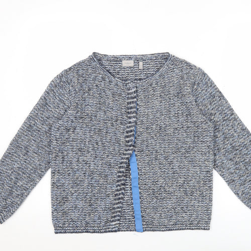 Marella Sport Women’s Blue Knit Cardigan M Crew Neck Long Sleeve