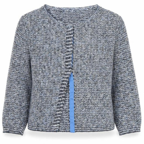 Marella Sport Women’s Blue Knit Cardigan M Crew Neck Long Sleeve