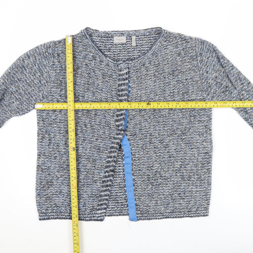 Marella Sport Women’s Blue Knit Cardigan M Crew Neck Long Sleeve