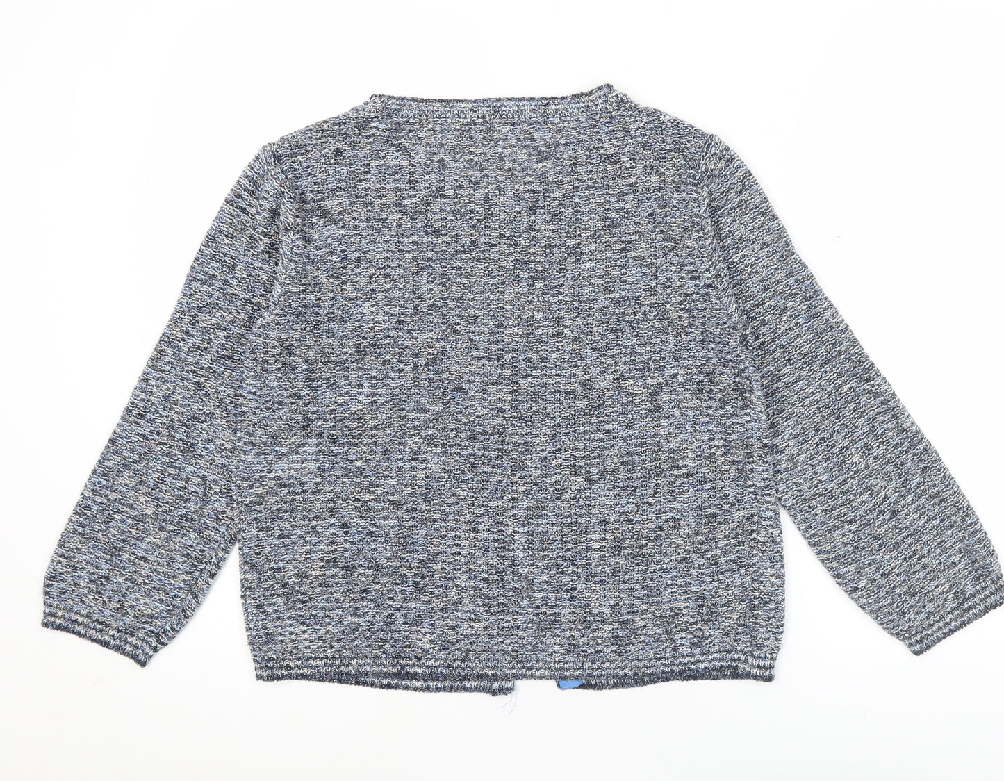 Marella Sport Women’s Blue Knit Cardigan M Crew Neck Long Sleeve