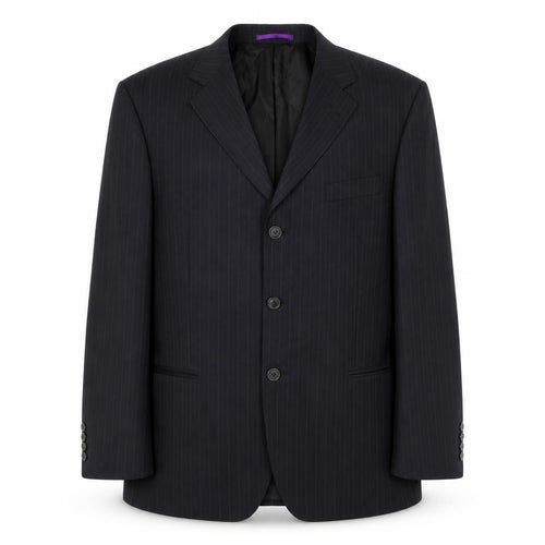 Taylor & Wright Men's Black Pinstripe 42R Suit Jacket Wool Blend