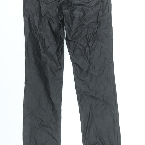 Stradivarius Women’s Black Slim Fit Straight Trousers Size 8