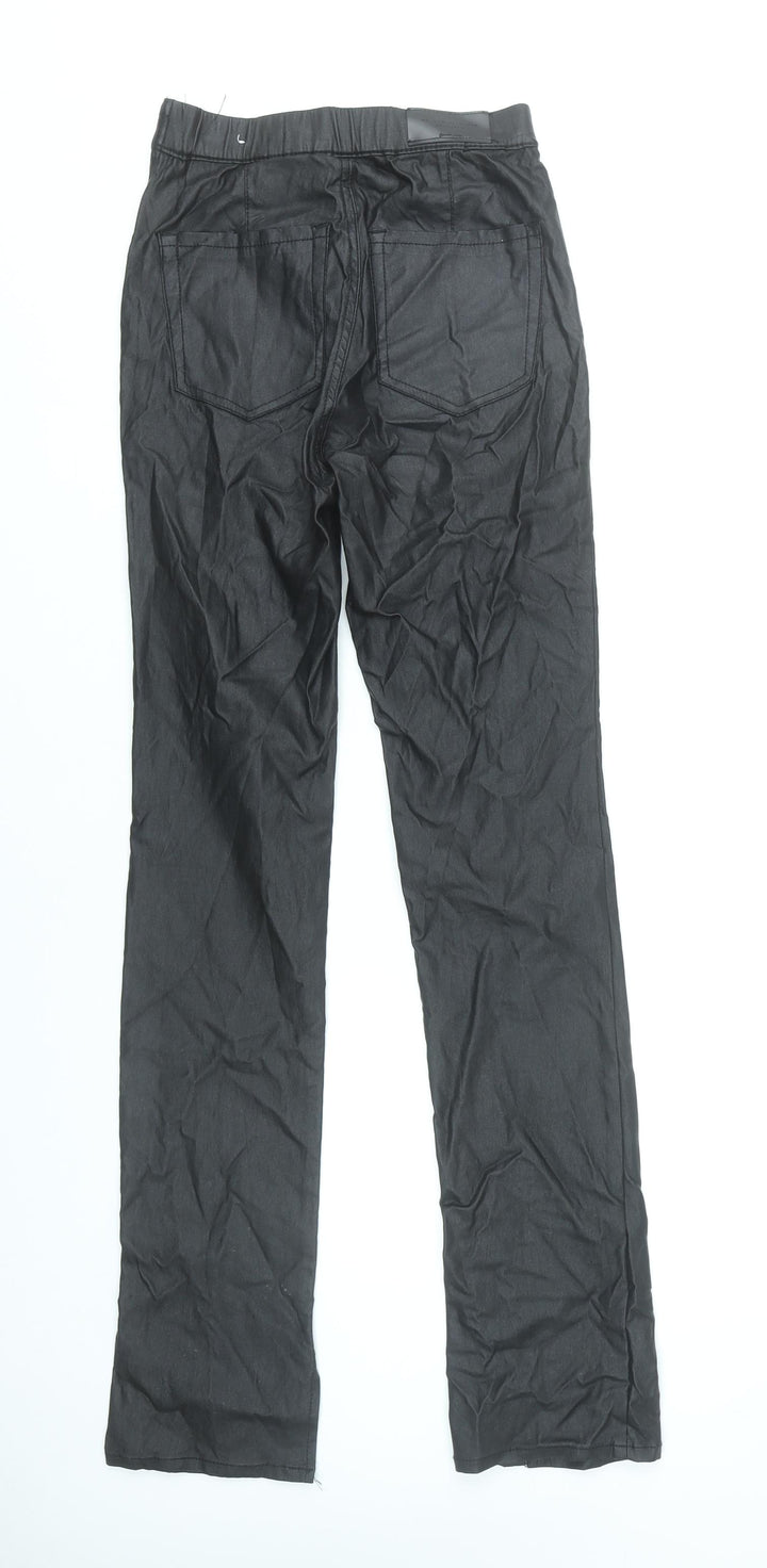 Stradivarius Women’s Black Slim Fit Straight Trousers Size 8