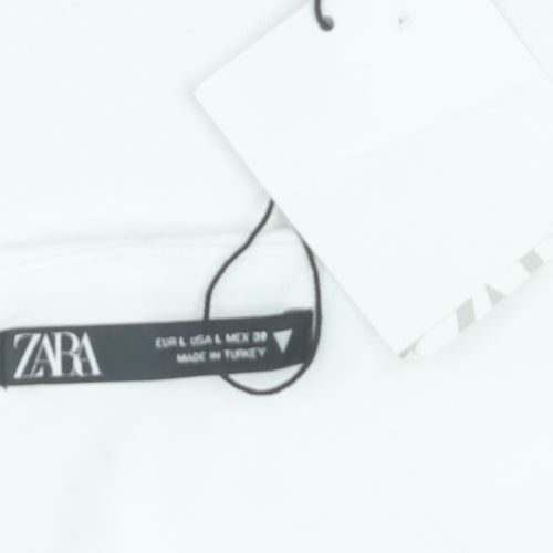 Zara Womens White Strapless Slim Fit Camisole Top Size 12