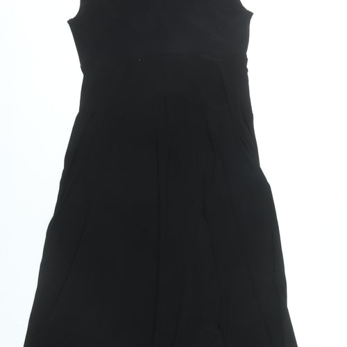 Joanna Hope Women’s Black Size 12 Sleeveless Beaded Wrap Dress
