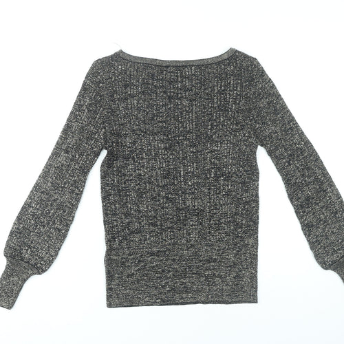 Marks and Spencer Womens Black Knit Boat Neck Blouse Size S
