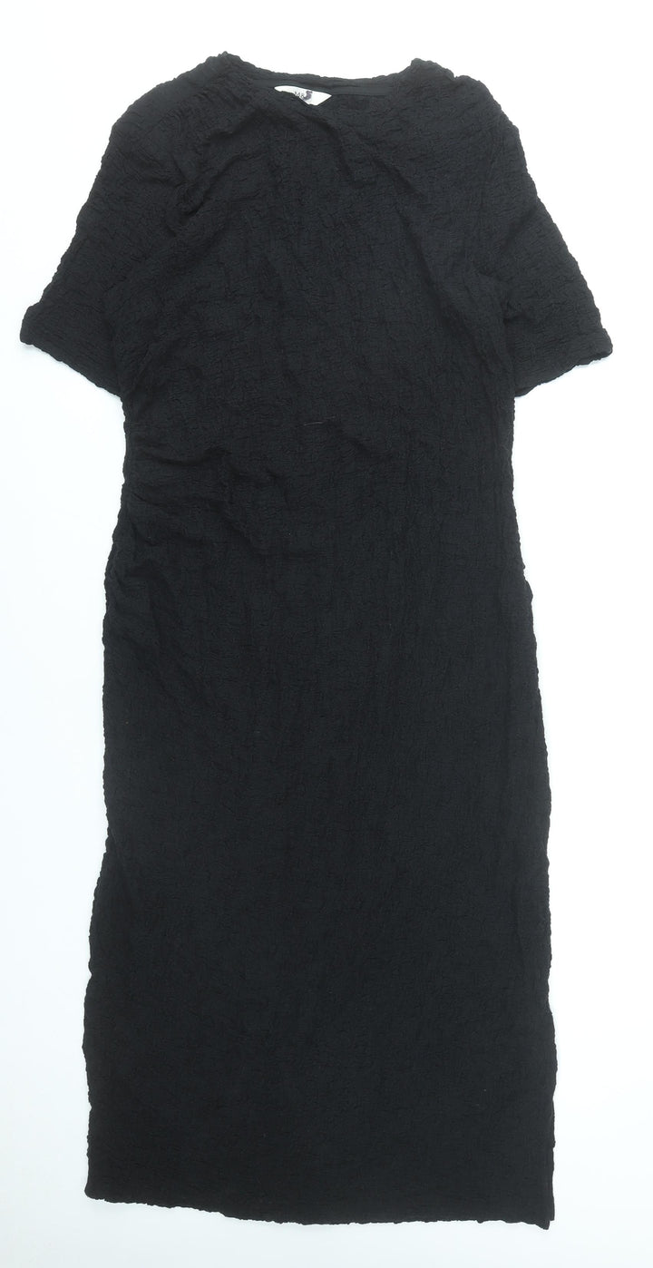 Marks and Spencer Women’s Black Sheath Dress Size 16 Short Sleeve
