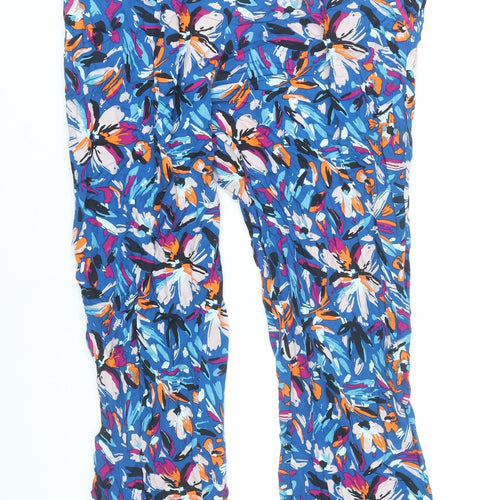 Damart Womens Multicoloured Floral Viscose Trousers Size 18 Lightweight