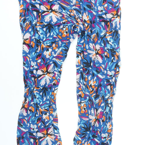 Damart Womens Multicoloured Floral Viscose Trousers Size 18 Lightweight