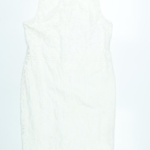 Wallis Women’s Ivory Lace Sheath Dress Size 14 Wedding Cocktail