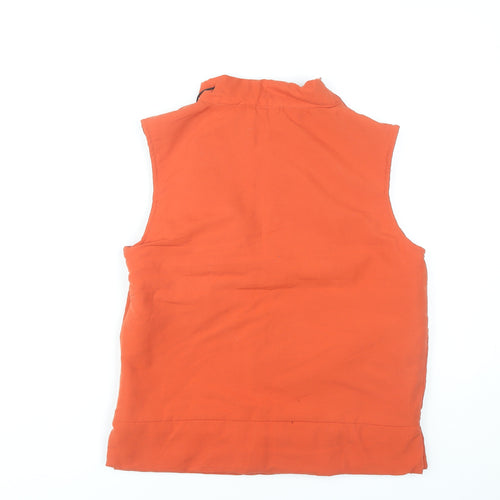 Frequency Women’s Orange Sleeveless High Neck Tank Top Size 10