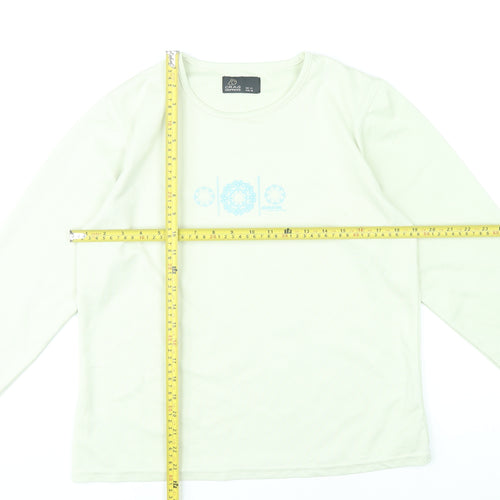 Craghoppers Womens Ivory Size 14 Long Sleeve Crew Neck Polyester T-Shirt