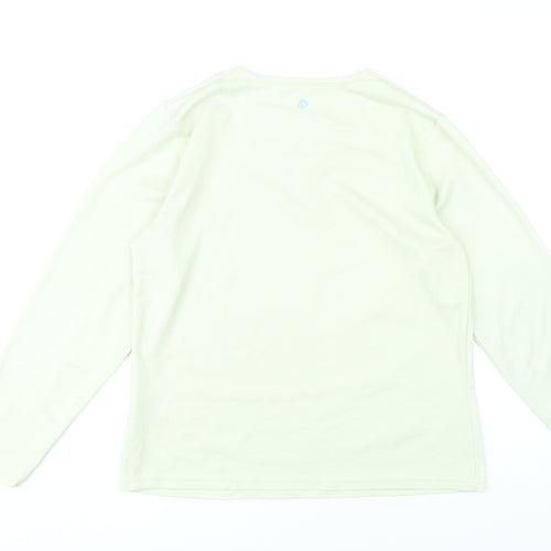Craghoppers Womens Ivory Size 14 Long Sleeve Crew Neck Polyester T-Shirt