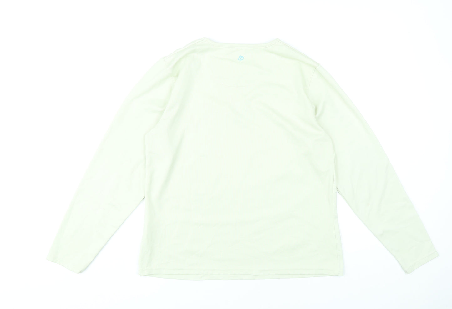 Craghoppers Womens Ivory Size 14 Long Sleeve Crew Neck Polyester T-Shirt