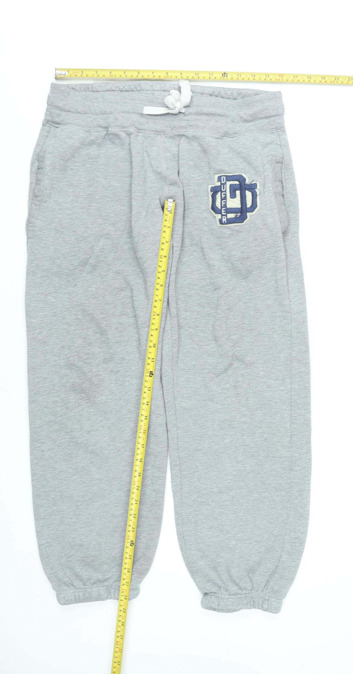 Duffer Mens Grey Sweatpants Size M Regular Fit Casual Trousers