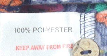 Isle Essentials Womens Multicoloured Floral Blouse M 14-16 Short Sleeve V-Neck