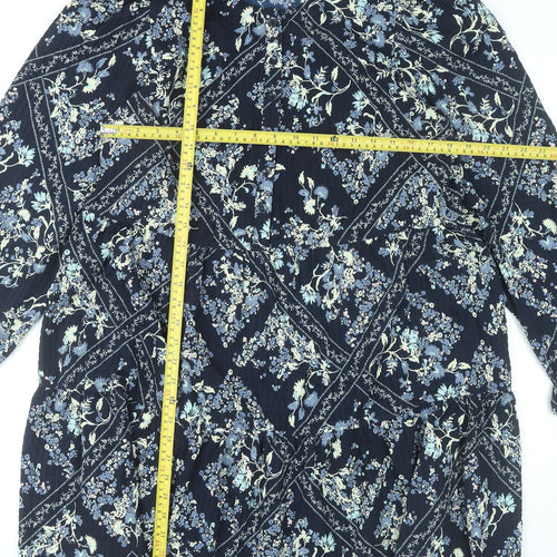 Marks and Spencer Women’s Blue Floral Shift Dress Size 16
