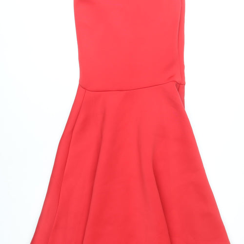 True Violet Women's Red Trumpet Midi Skirt Size 10