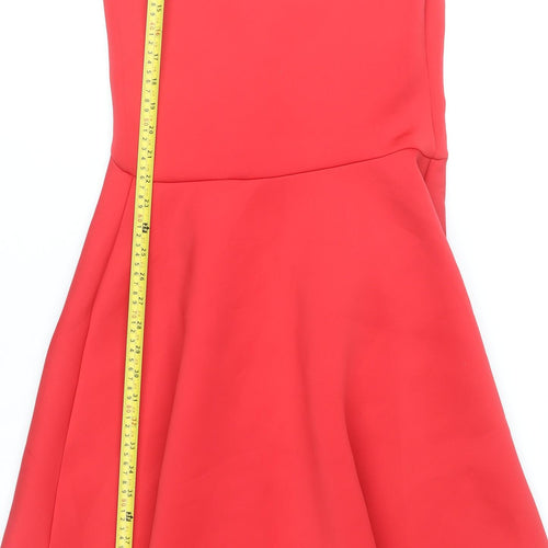 True Violet Women's Red Trumpet Midi Skirt Size 10