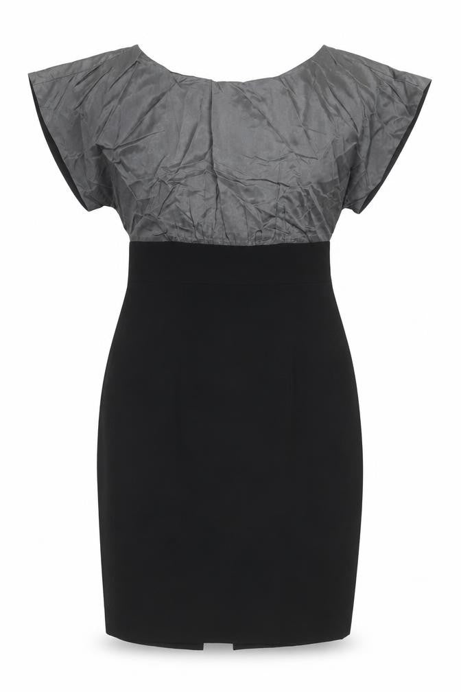 Coast Women’s Grey Black Sheath Dress Size 8 Silk Blend Formal