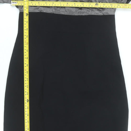 Coast Women’s Grey Black Sheath Dress Size 8 Silk Blend Formal