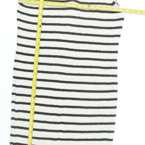 Primark Women’s Black White Striped Slip Dress Size 12-14 Summer Knit